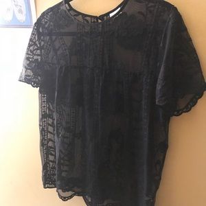 Sheer/lace shirt